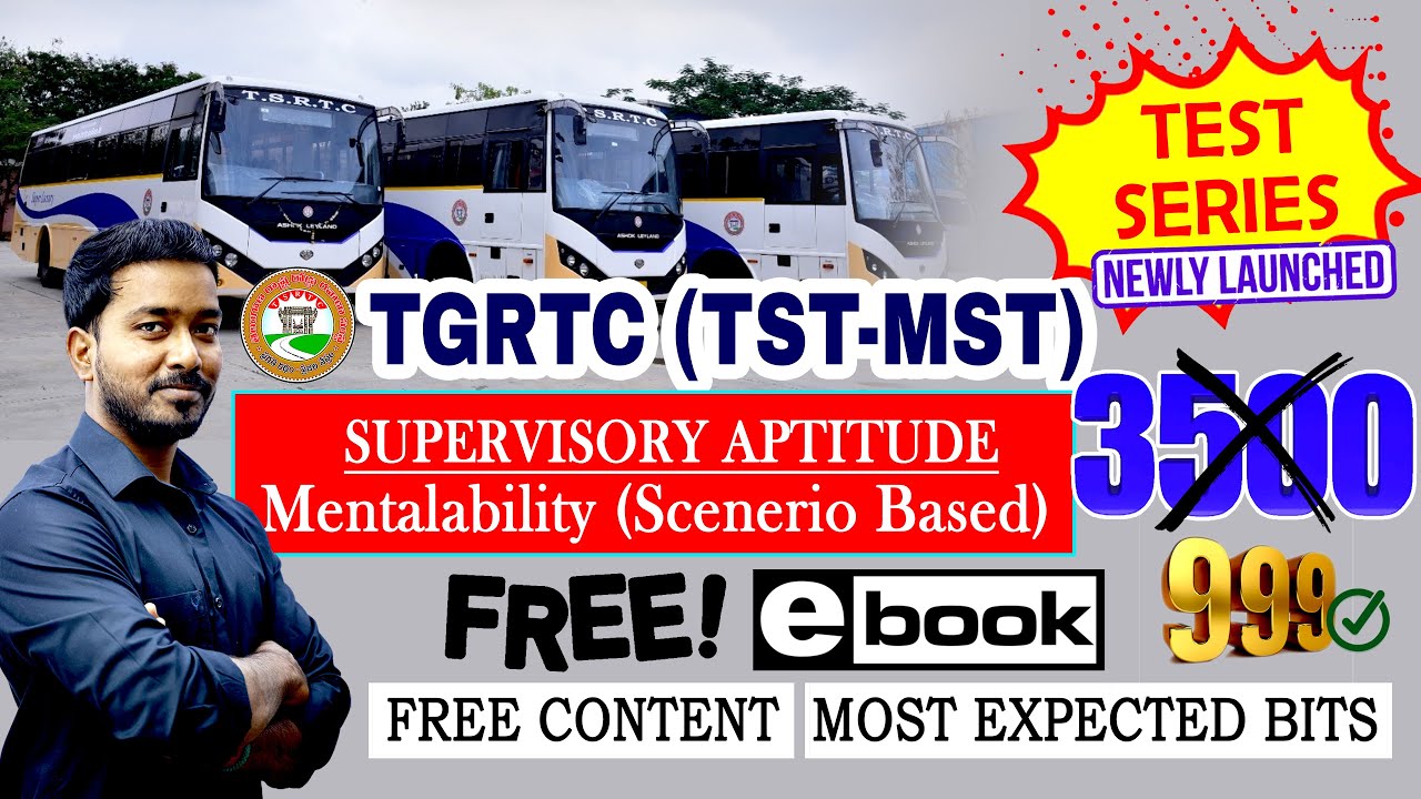 TGRTC ( MST) Supervisory Aptitude ( Scenario -  Based )  Free Ebooks Test Series Launched JOIN NOW