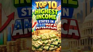 Top 10 Highest Income States In America (2026) #shorts #usa #income #economy #states #geography