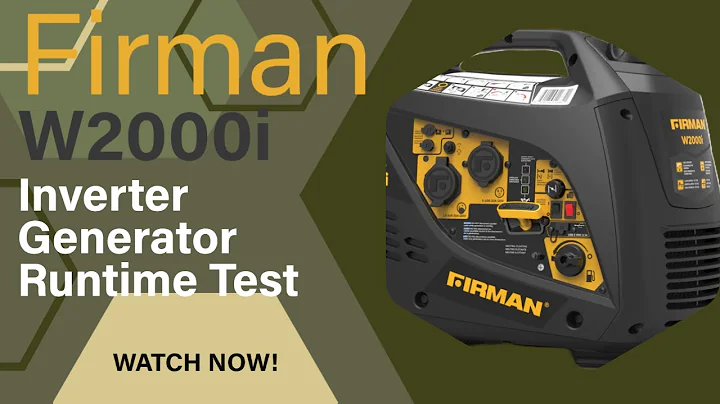 Unleash the Power: Firman W2000i Inverter Generator Runtime Test