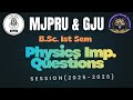 B.Sc. important Questions from Newtonian Mechanica and Mathematical Physics