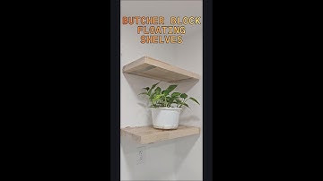 Easy DIY Butcher Block Floating Shelves #diy #tutorial #build