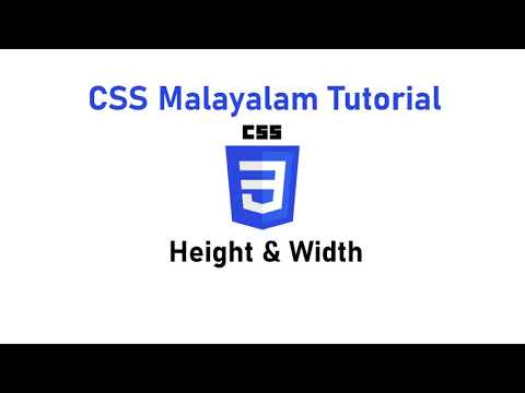 6. Height & Width | CSS Malayalam Tutorial
