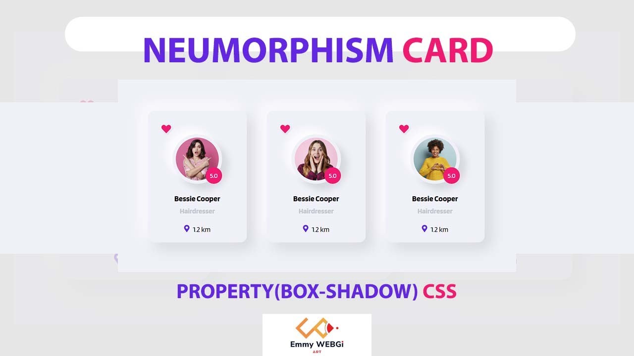 Neumorphism Card | Propiedad (box-shadow) HTML y CSS