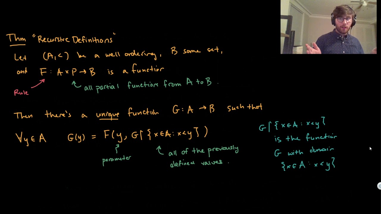 (Axiomatic Set Theory, 15) Recursion on well-ordered sets