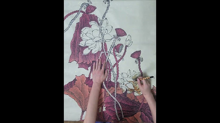 🎨從一張白紙到一幅畫6 | 看到最後被驚艷了 | 猜猜畫了多少筆？| 小寫意荷花圖 | 醉霞 | 水墨畫创作过程 #水墨畫  #art