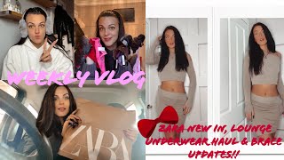 Weekly VLOG | Am I Doing Vlogmas?!? Zara New In, Lounge Underwear Haul & Brace Updates!!