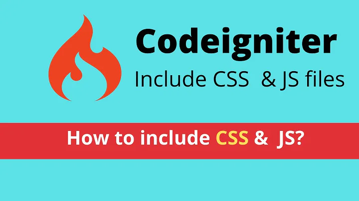 Include CSS  & Javascript files - Codeigniter 3 Tutorial