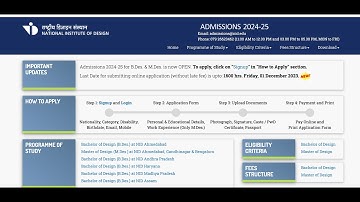 NID Admission 2024 Notification | How to Apply for National Institute of Design