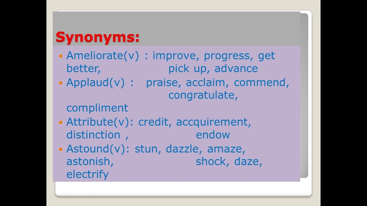 Most important synonyms especially for the candidate of loksewa for