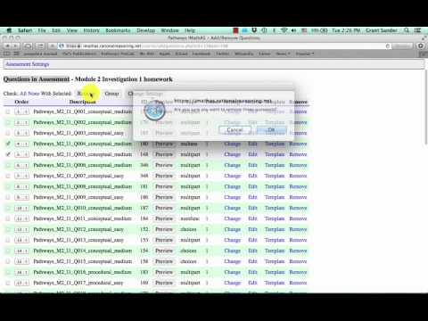 IMathAS (#5) Adding Questions to an Assessment