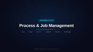 Linux Process & Job Management Complete Guide: ps, top, kill, tmux & more | Linux Basics(Ep 17 & 18)