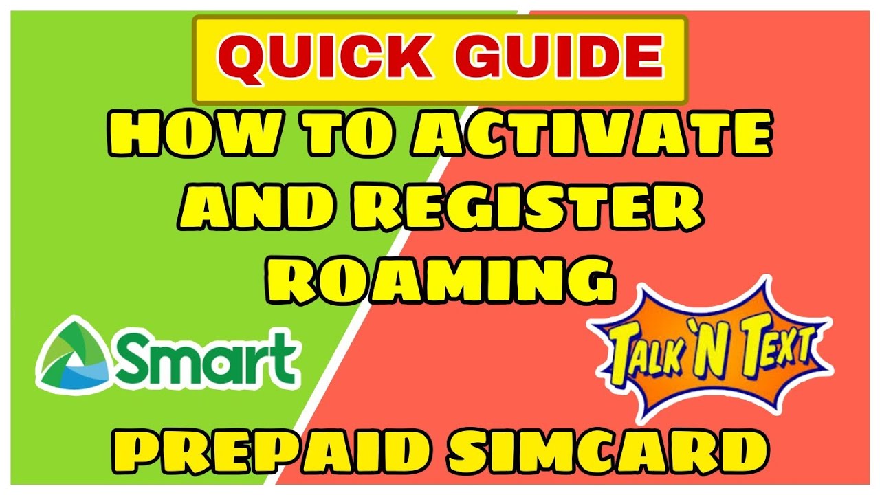BUHAY OFW HOW TO ACTIVATE AND REGISTER IN ROAMING ON SMART AND TALK AND BUHAY OFW HOW TO ACTIVATE AND REGISTER IN ROAMING ON SMART AND TALK AND