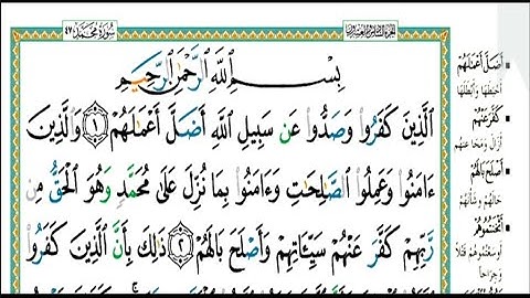 سورة محمد مكتوبة كاملة| الشيخ عبدالله الموسى Abdullah Al-Mousa, Surat Muhammad