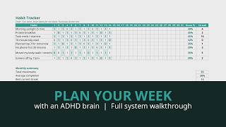 How to Plan Your Week with an ADHD Brain (Full System Walkthrough)