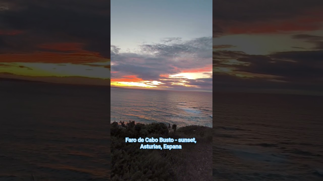 Faro Cabo Busto - sunset, Asturias, Espana