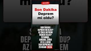Son dakika deprem mi oldu? Az önce deprem nerede oldu? İstanbul, Ankara, İzmir ve il il AFAD son dep
