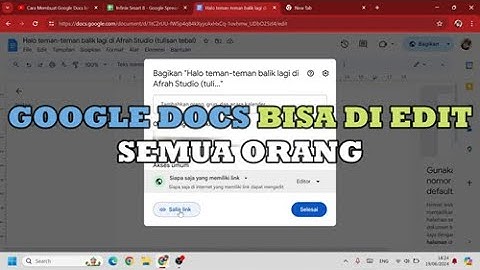 Cara Membuat Google Docs Bisa di Edit Semua Orang