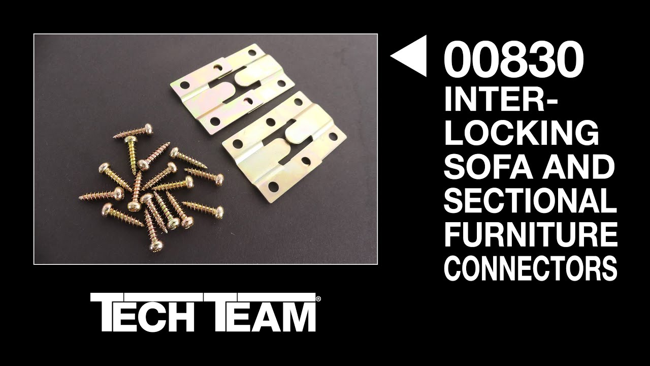 Mudder Universal Sectional Sofa Interlocking Sofa Connector Bracket with Screws 4 Pieces