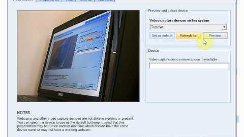 Repeat Signage Controls - Webcam control