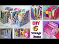 6 DIY SIMPLE ORGANIZERS AND BOXES FOR STORAGE from cardboard//