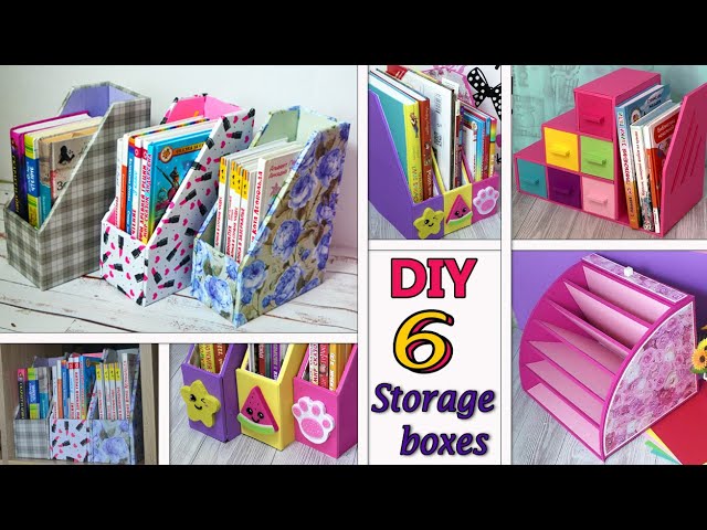 6 diy simple organizers and boxesfor storage from cardboard