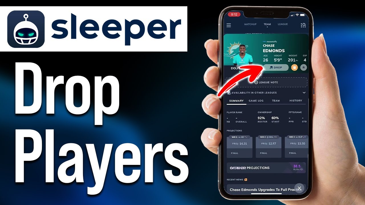 How to Drop Players On Sleeper App (Quick and Easy!) - YouTube
