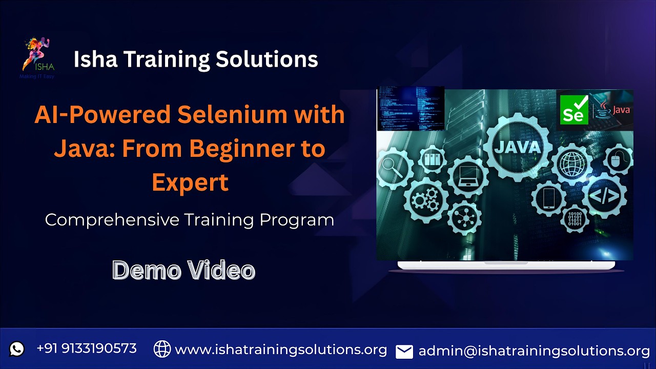 Selenium with java Demo On 10th Feb 2026.Pls contact or WhatsApp us on ...