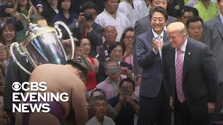 Trump spends first full day in Japan with Shinzo Abe