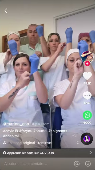 Sur TikTok, les soignants font passer un message au Covid-19.