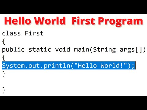 Simple java hello world first program for Beginners | Java Tutorial