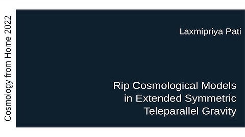 Laxmipriya Pati | Rip Cosmological Models in Extended Symmetric Teleparallel Gravity