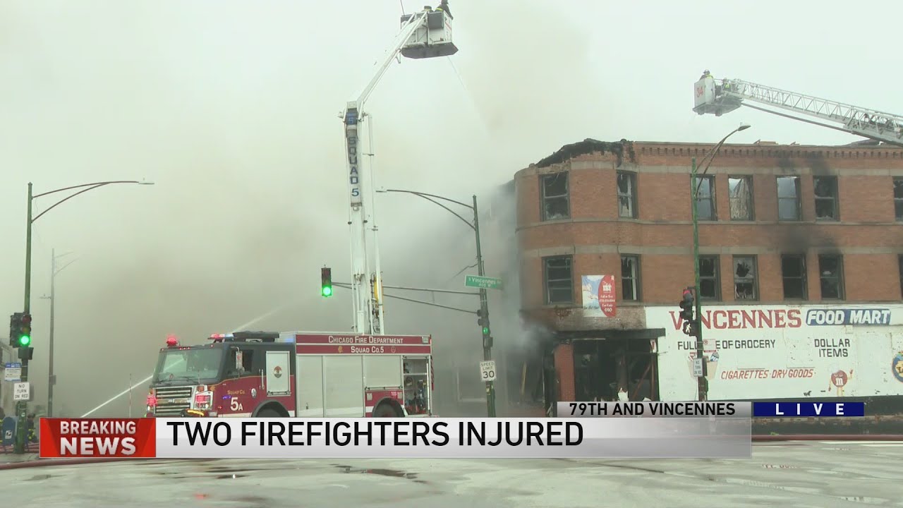 2 firefighters injured in extra-alarm fire on South Side - YouTube