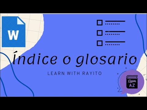 Vídeo: Diferencia Entre Glosario E índice