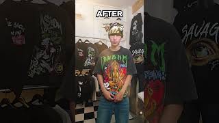 before after ก่อนสกรีน หลังสกรีน เสื้อเฟดดำ boxy  #ส่งทั่วประเทศ #เสื้อร้าน #สกรีนเสื้อยืด #รับสกรีน
