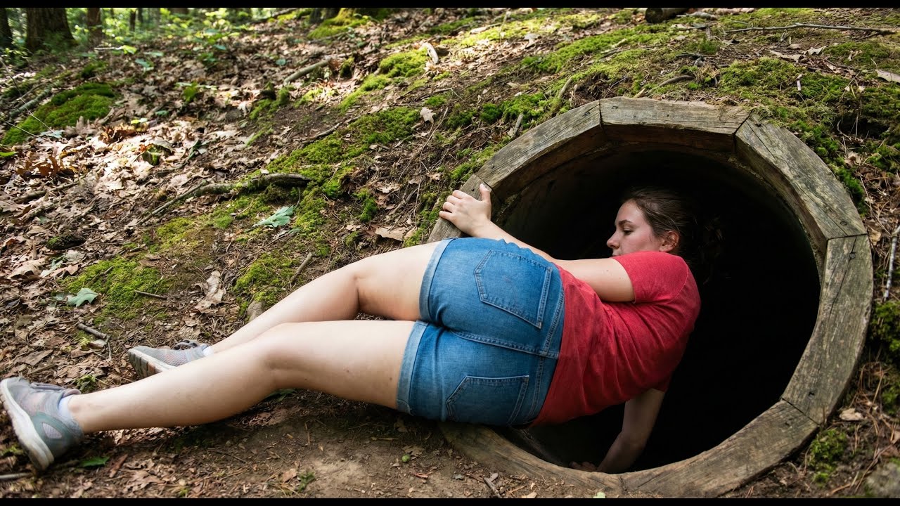 She Constructs a Hidden Underground Modern Shelter Deep in the Forest 🏡🌲