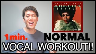 【Aretha Franklin - Think】1 Minute VOCAL WORKOUT!!【男性用・毎日の発声練習】【NORMAL】