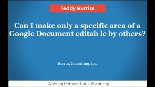 Can I make only an area of a Google Document editable by others in Google Workspace or Free Gmail