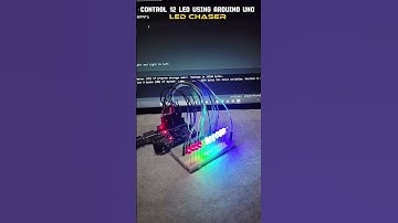 Control 12 LED CHASER using Arduino #shorts #shortvideo #ledchaser #arduino #robotics
