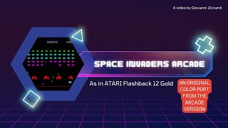 Space Invaders arcade port (color version) played on an Atari Flashback 12 Gold