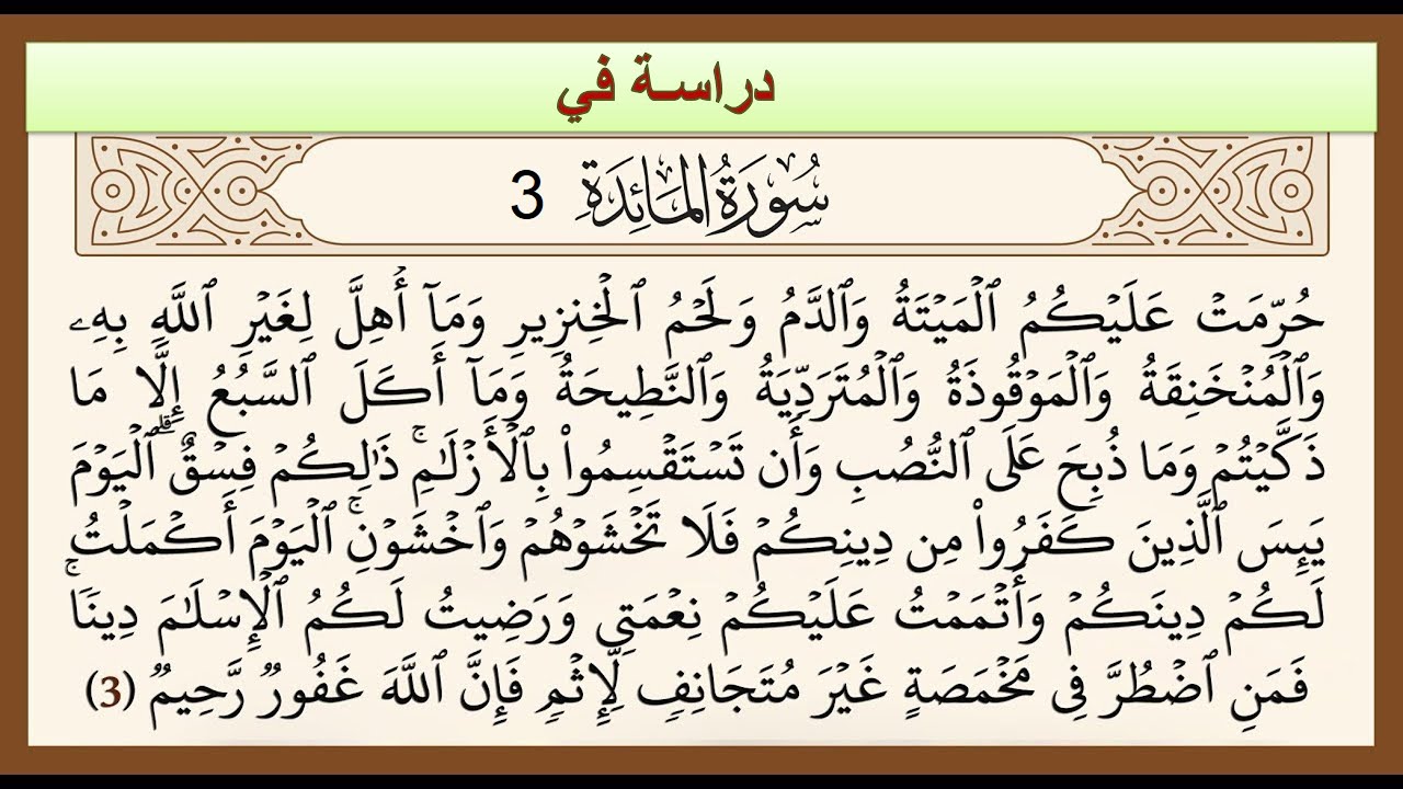 دراسة في سورة المائدة 3 |الأخ وحيد برنامج الدليل: الحلقة 796