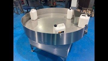 Rotary Table Handling Plastic Bottles at C-Trak Ltd UK