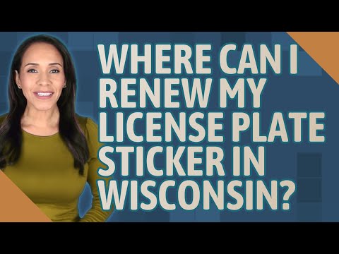 Where can I renew my license plate sticker in Wisconsin?