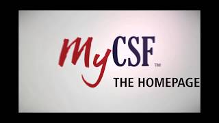 MyCSF 2.0 The Homepage