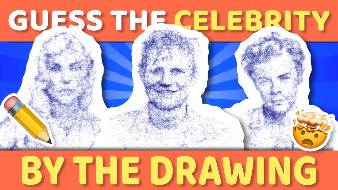 GUESS THE CELEBRITY BY THE DRAWING ANIMATION ✏️ 🤩 | Celebrity Quiz