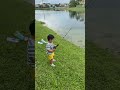 Toddler Hooks a Blue Tilapia! Miami, Florida