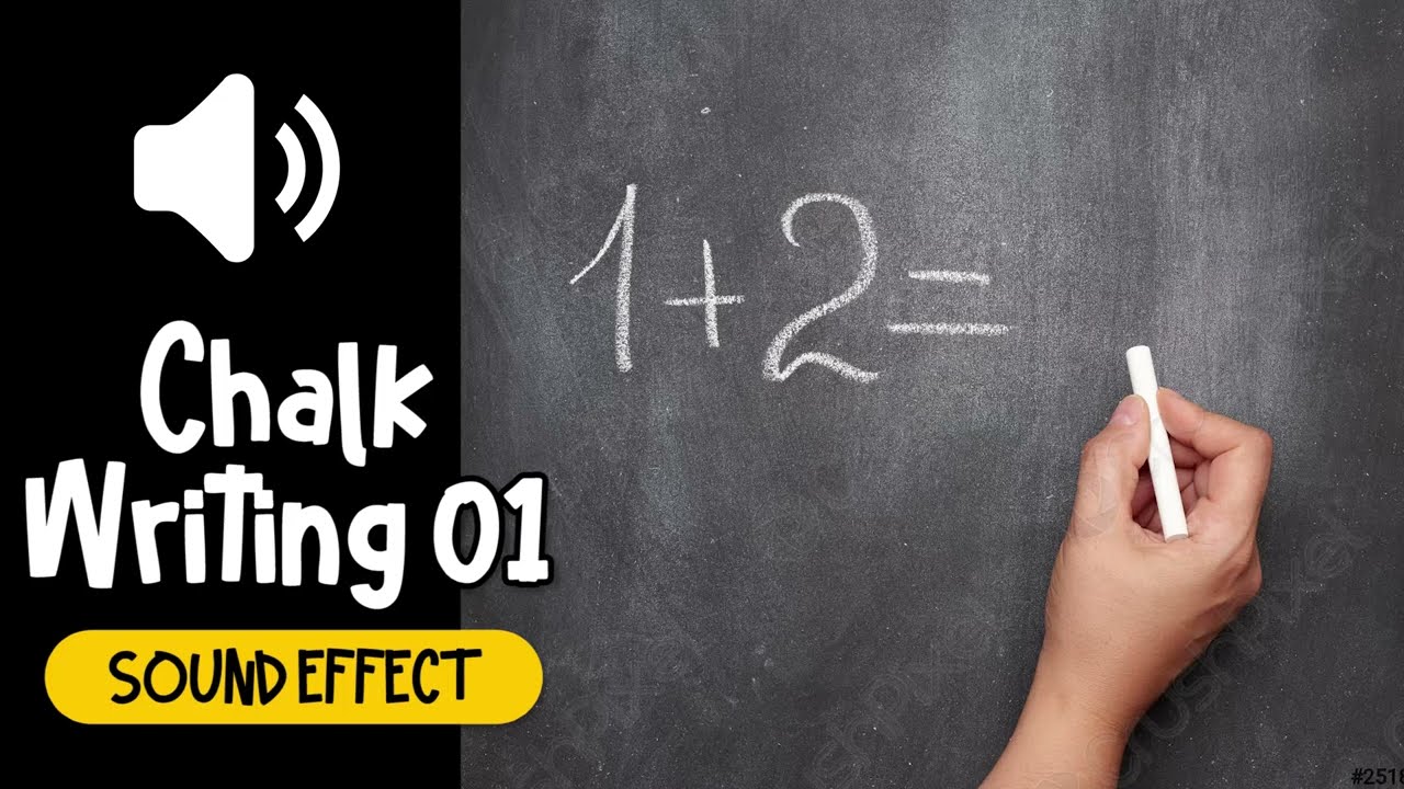 Chalk Writing 01 Sound Effect 粉筆 01 黑板 書寫 畫畫 音效 (High Quality