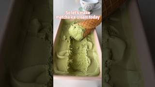 Homemade matcha ice cream