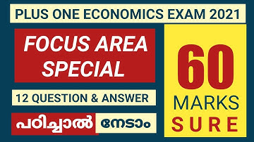 Plus One Economics | Focus Area Exam Special | Important Question And Answer #AnilKumarECONLAB