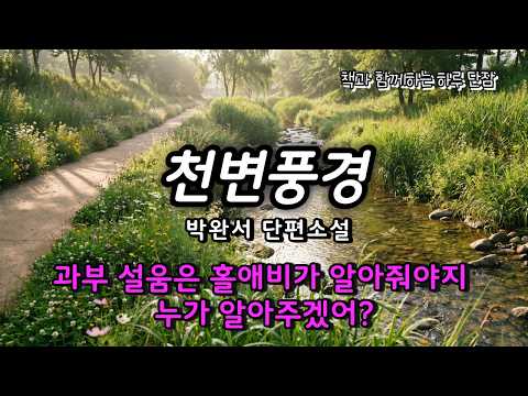 #잠자며듣는소설 과부 설움은 홀애비가 알아줘야지 누가 알아주겠어? 박완서 #책읽어주는남자 #오디오북 #책과함께하는하루단잠