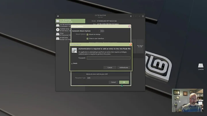 Automount Secondary Hard Drive Linux Mint